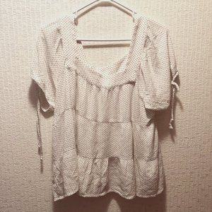 Maurices Polka Dot Babydoll Top